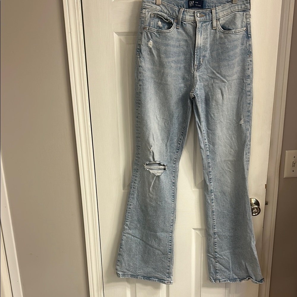 GAP Blue Flare Wide Leg Jeans